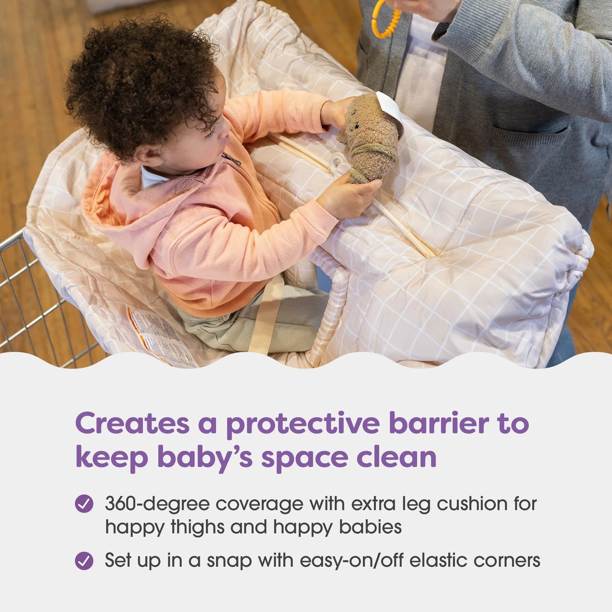 Boppy Shopping Cart Cover & High Chair Cover Croissant