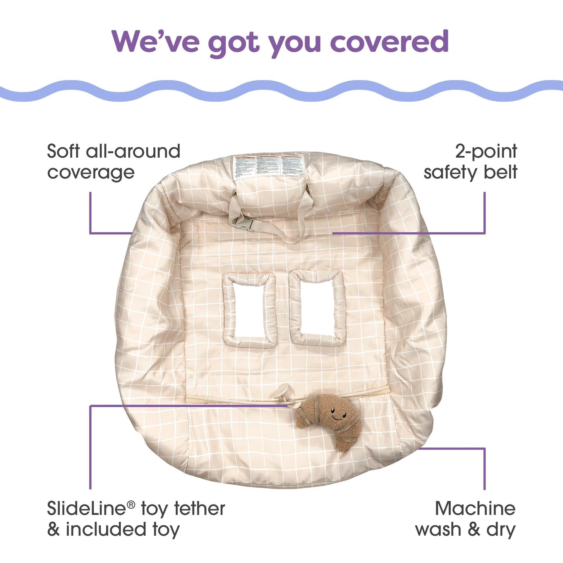 Boppy Shopping Cart Cover & High Chair Cover Croissant