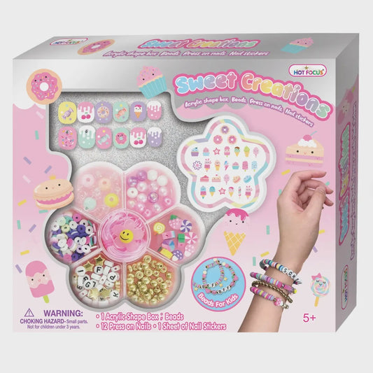 Hot Focus Sweet Creations Bracelet Kit & Press On Nails