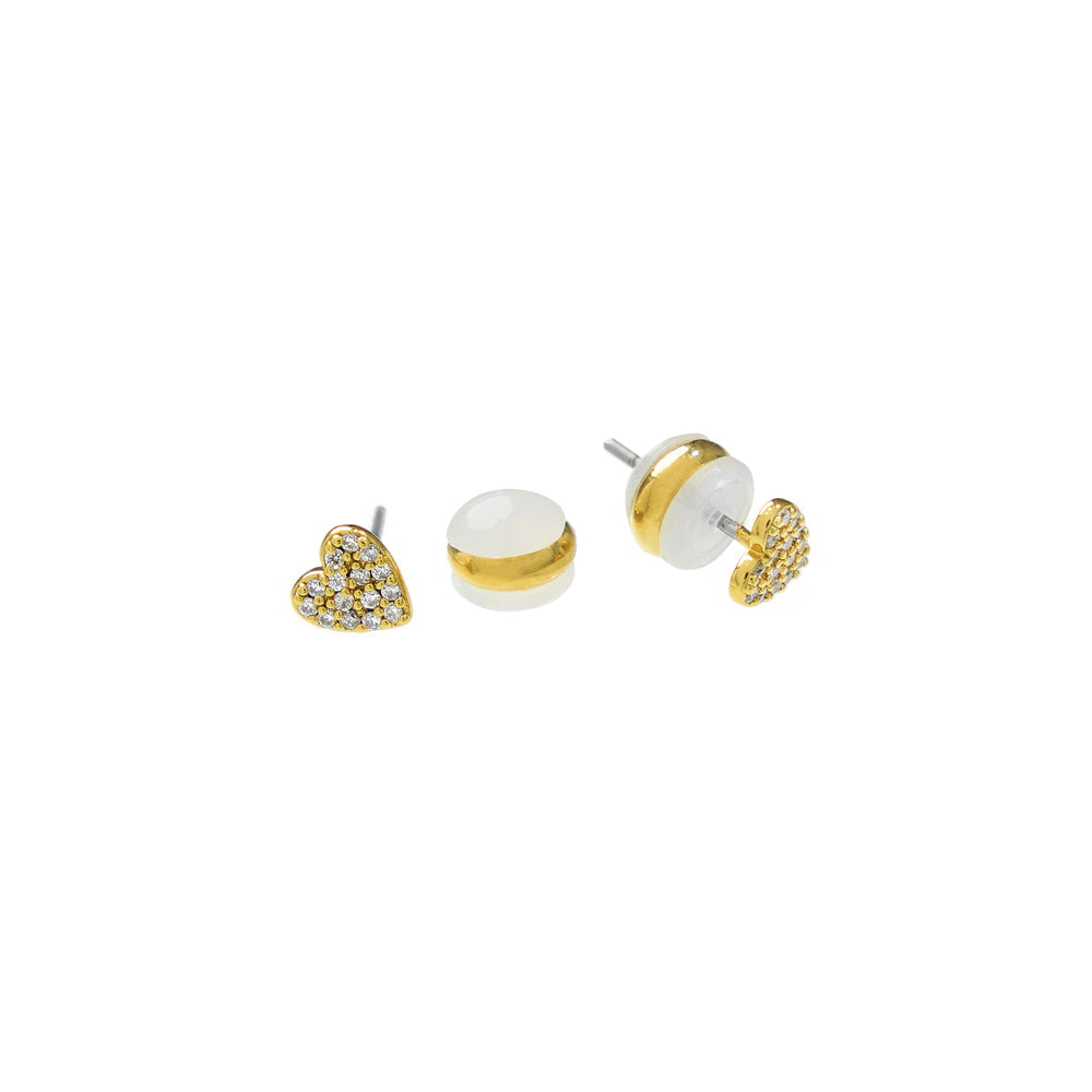 Brenda Grands JewelryBrenda Grands 18K Gold Dainty Diamond Heart StudsBabysupermarket