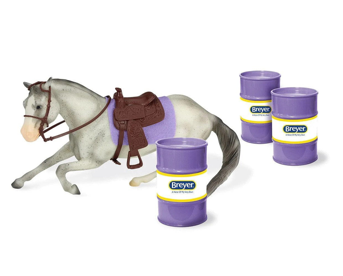 Reeves International Animal Figure Breyer Barrel Racing Set