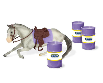 Reeves International Animal Figure Breyer Barrel Racing Set