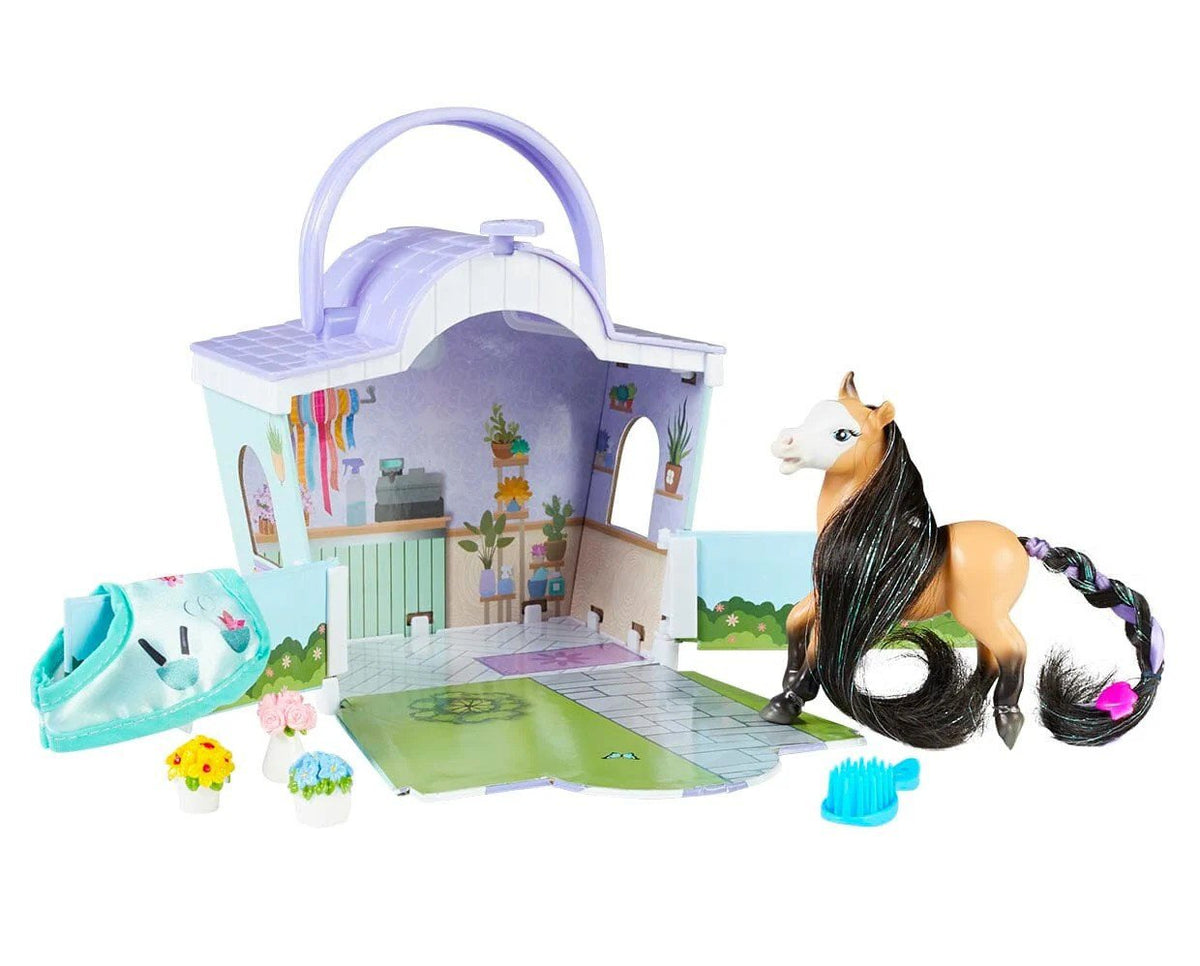 Reeves International Toys / Animal Figure Breyer Li'l Beauties Flower Shop Horse Playset