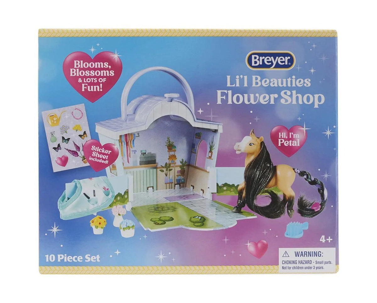 Reeves International Toys / Animal Figure Breyer Li'l Beauties Flower Shop Horse Playset