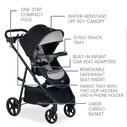 Britax Strollers - Single Graphite Onyx Britax Brook+ Stroller