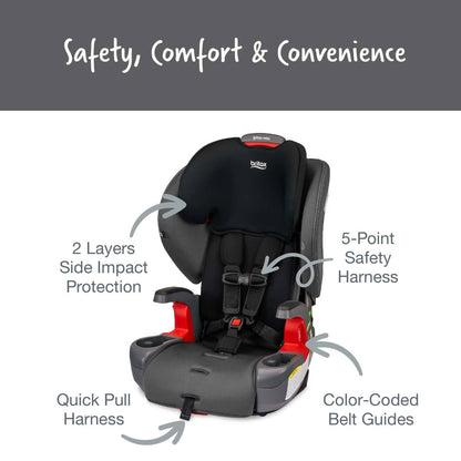 Britax Car Seats - Booster Mod Black Britax Grow With You Harness-to-Booster with Safewash