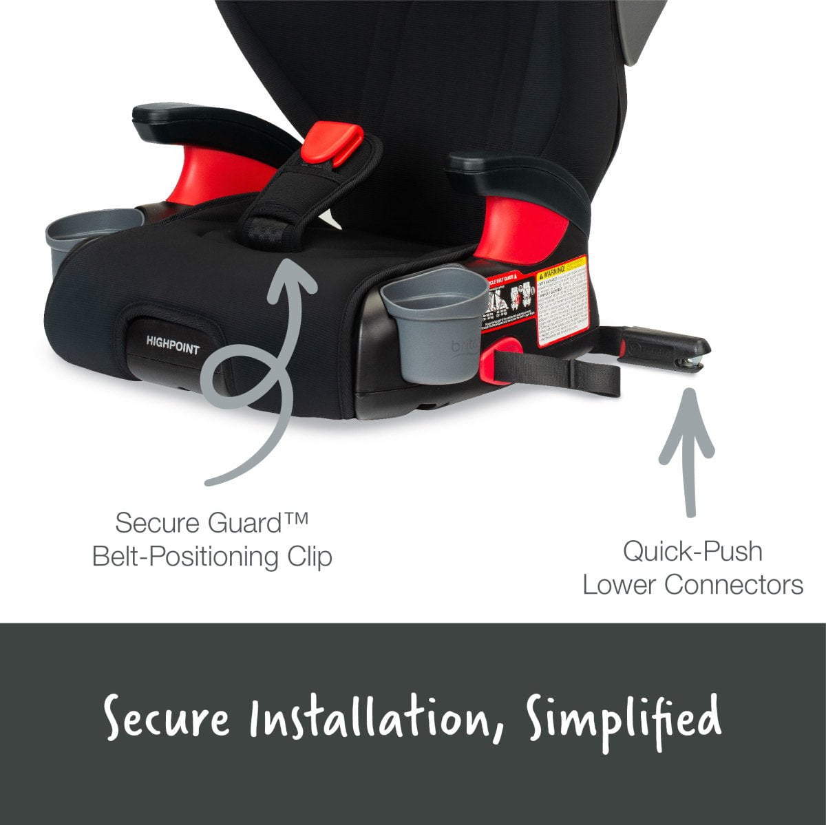 Britax Car Seats - Booster Britax Highpoint Backless Belt-Positioning Booster Seat with Safewash