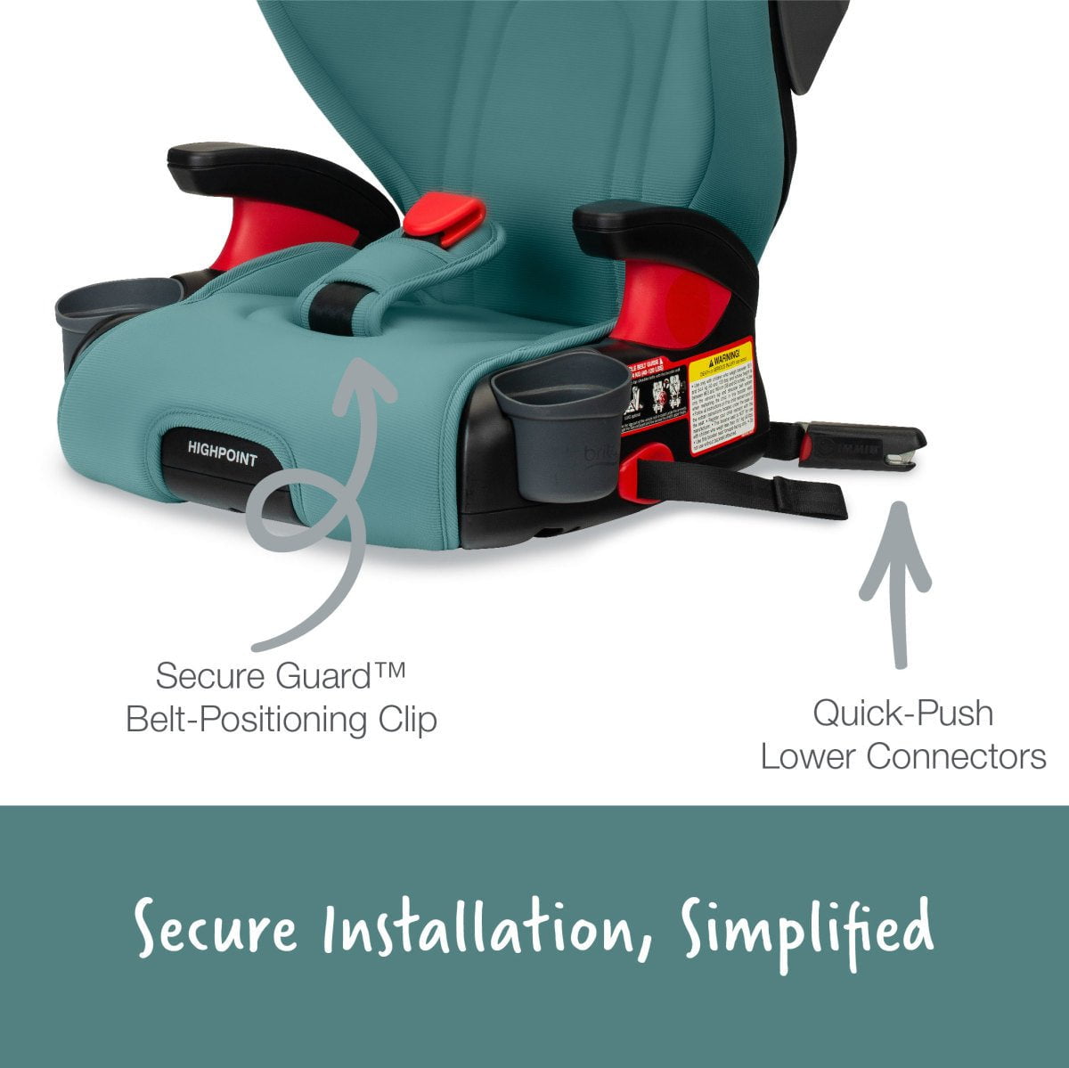 Britax Car Seats - Booster Britax Highpoint Backless Belt-Positioning Booster Seat with Safewash