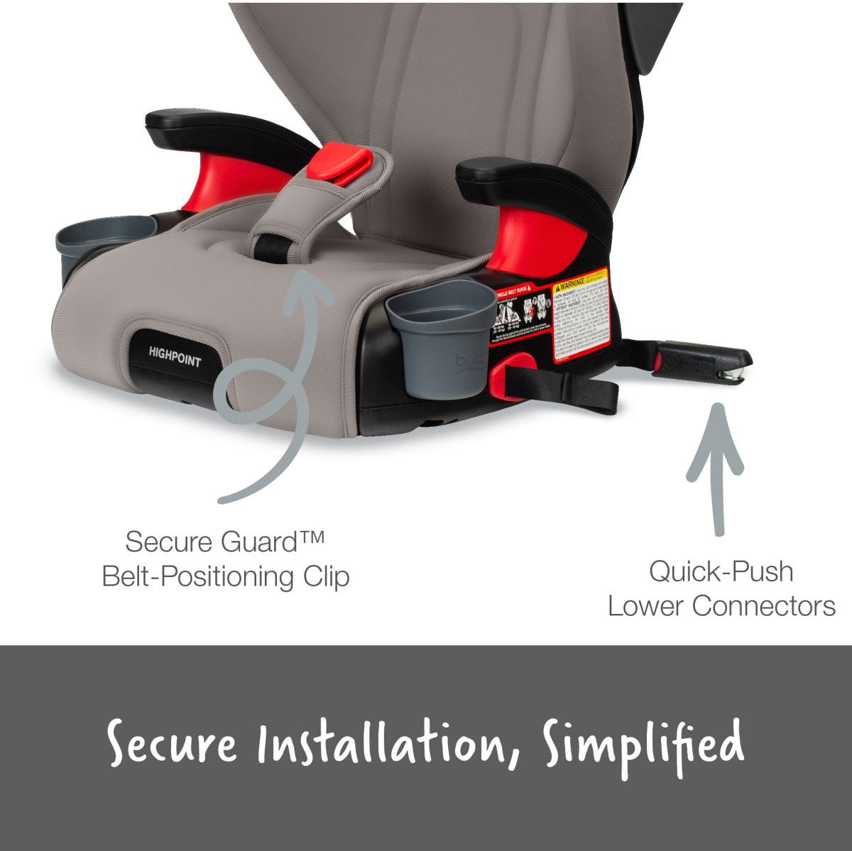 Britax Car Seats - Booster Britax Highpoint Backless Belt-Positioning Booster Seat with Safewash