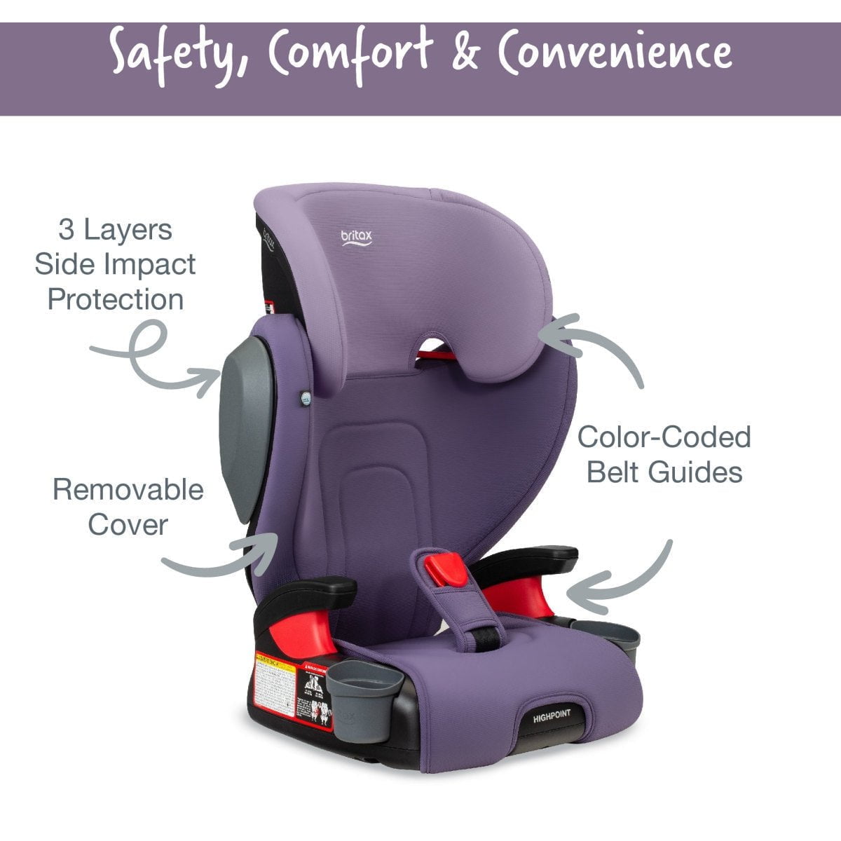 Britax Car Seats - Booster Britax Highpoint Backless Belt-Positioning Booster Seat with Safewash