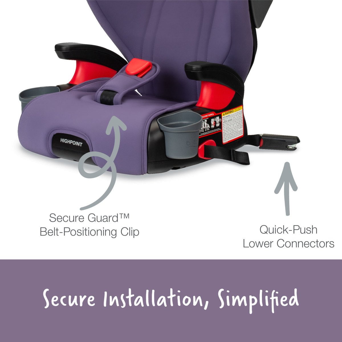 Britax Car Seats - Booster Britax Highpoint Backless Belt-Positioning Booster Seat with Safewash