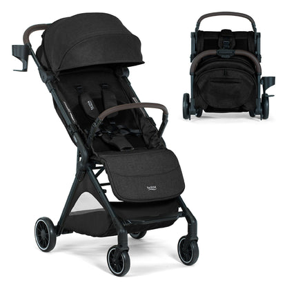 Britax Strollers - Singles Raven Black Britax Juniper+ Compact Stroller with One-Hand RapidFold
