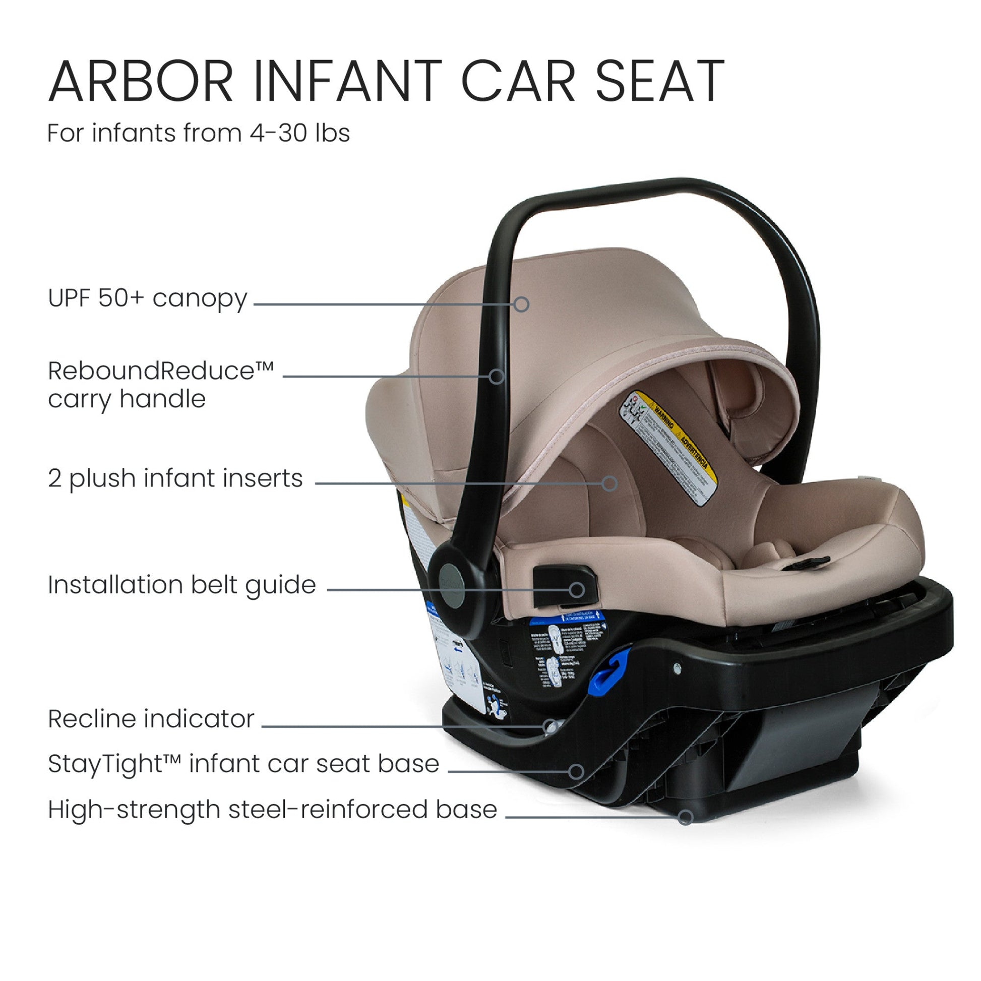 Britax Strollers - Travel Systems Britax Phases Travel System with Arbor Infant Car Seat + StayTight Base