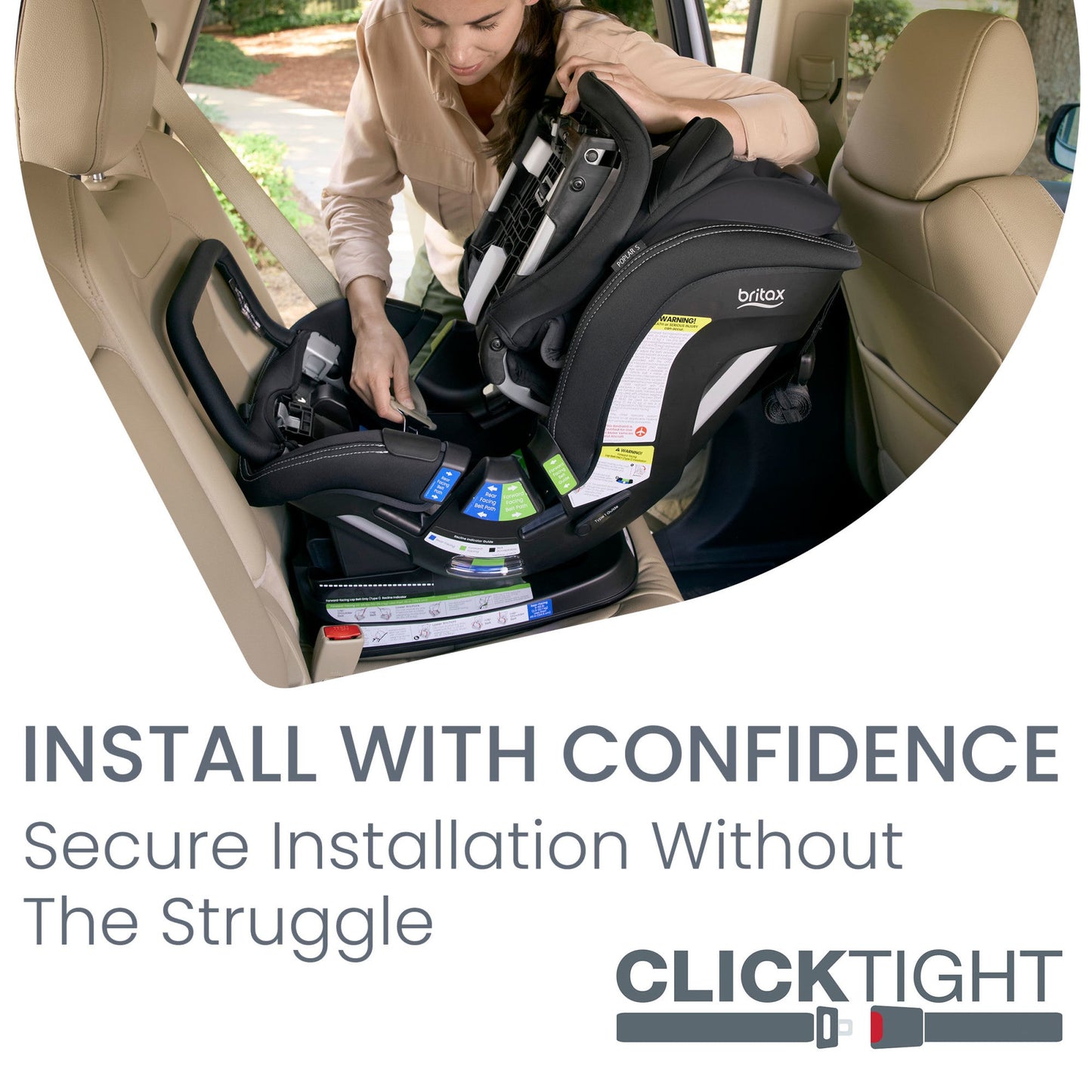 Britax Car Seats - Convertible Britax Poplar S Convertible 2-in-1 Car Seat with ClickTight