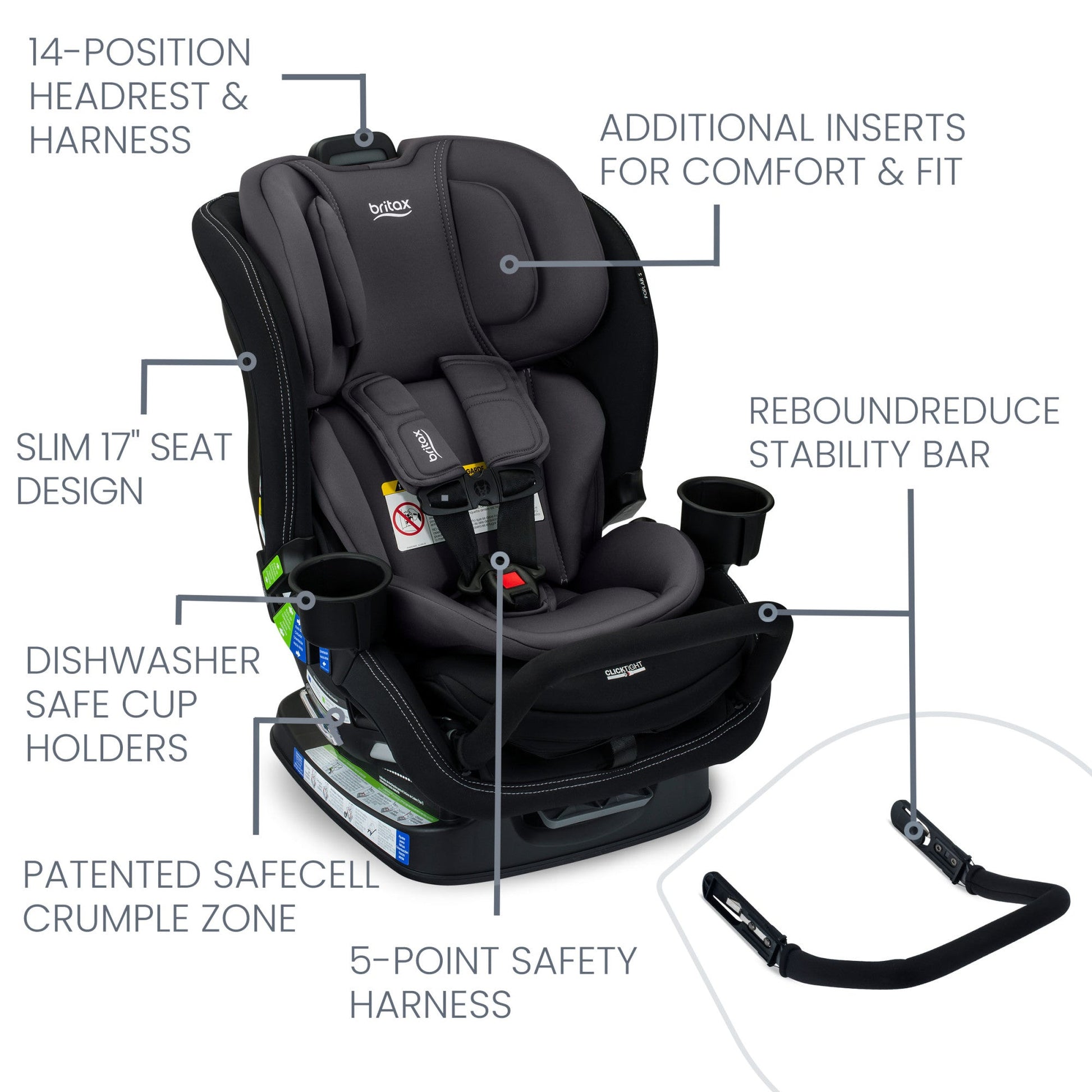 Britax Car Seats - Convertible Britax Poplar S Convertible Car Seat