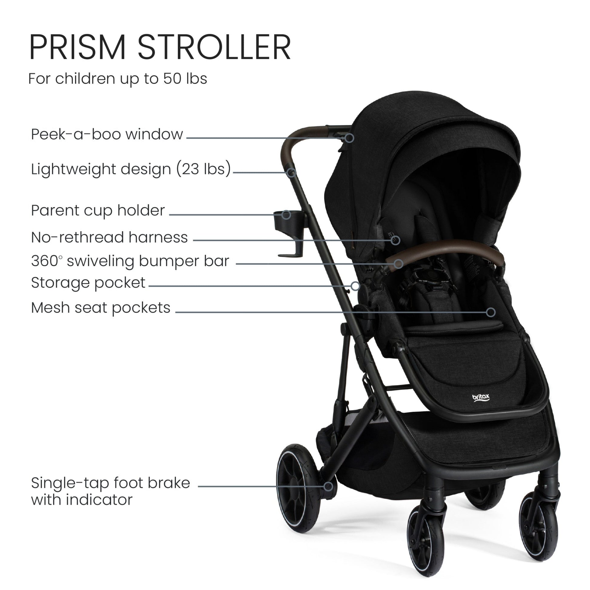 Britax Strollers - Single Britax Prism Full-Size Modular Stroller