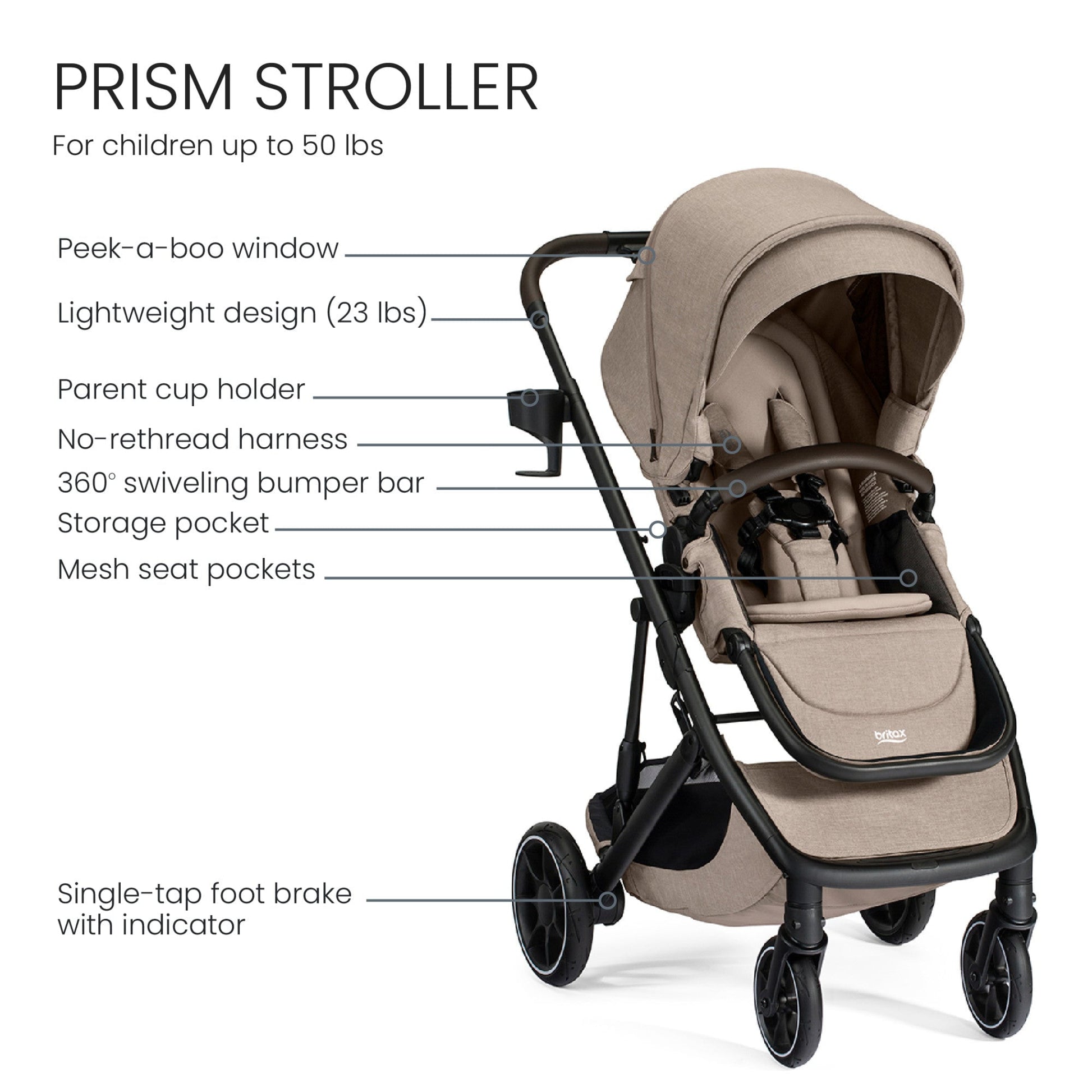 Britax Strollers - Single Britax Prism Full-Size Modular Stroller