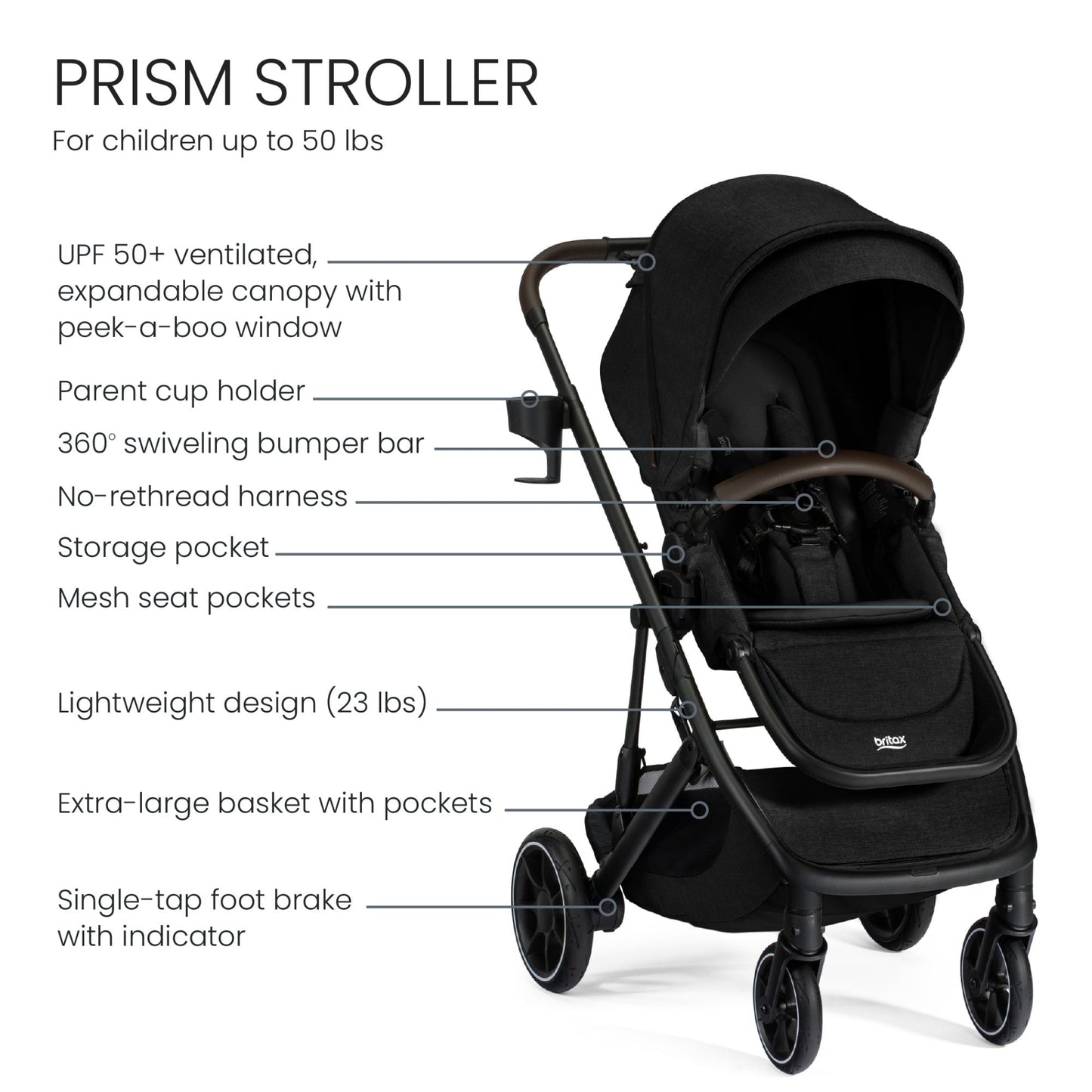 Britax Strollers - Travel Systems Britax Prism Full-Size Travel System with Willow S Infant Car Seat + Alpine Base