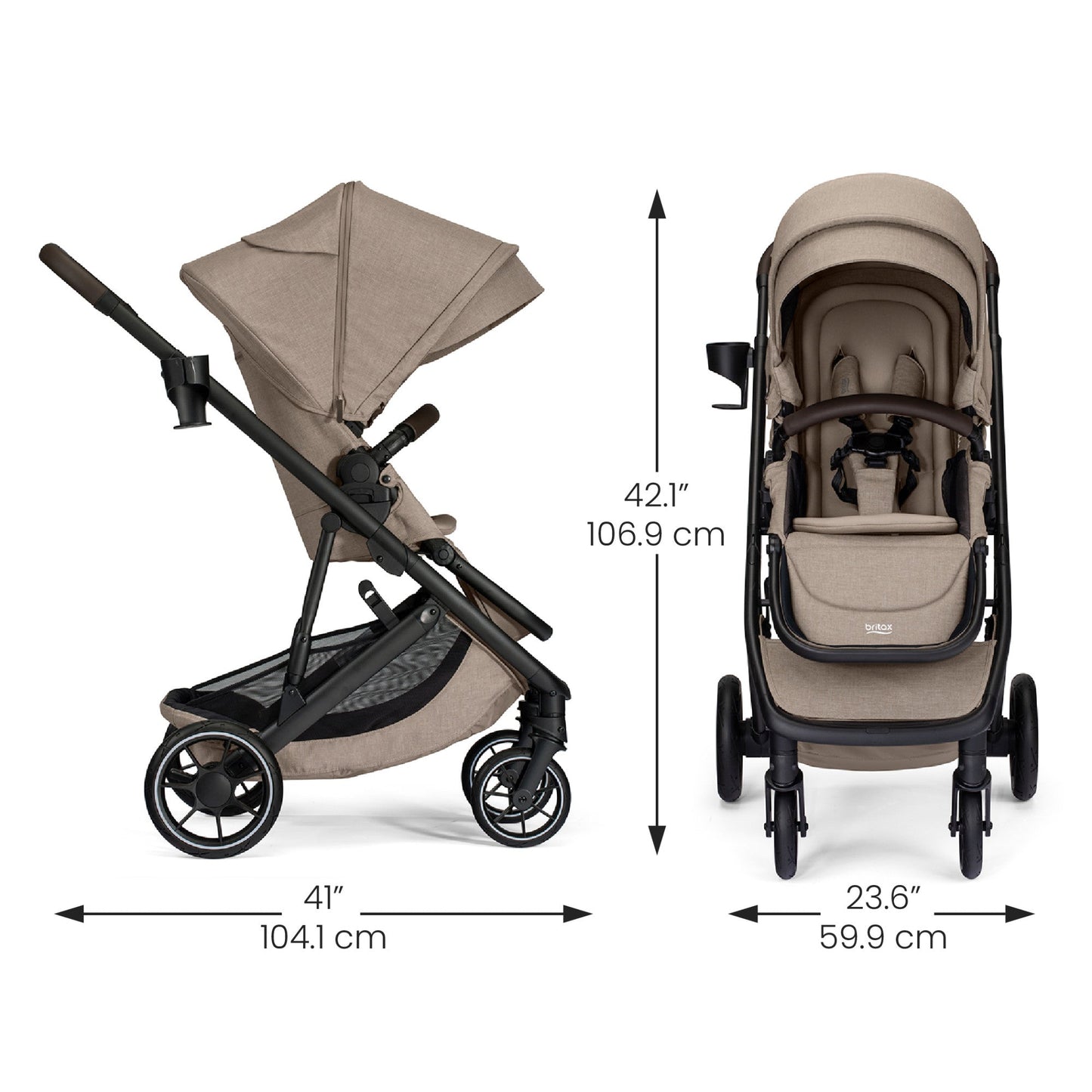 Britax Strollers - Travel Systems Britax Prism Full-Size Travel System with Willow S Infant Car Seat + Alpine Base