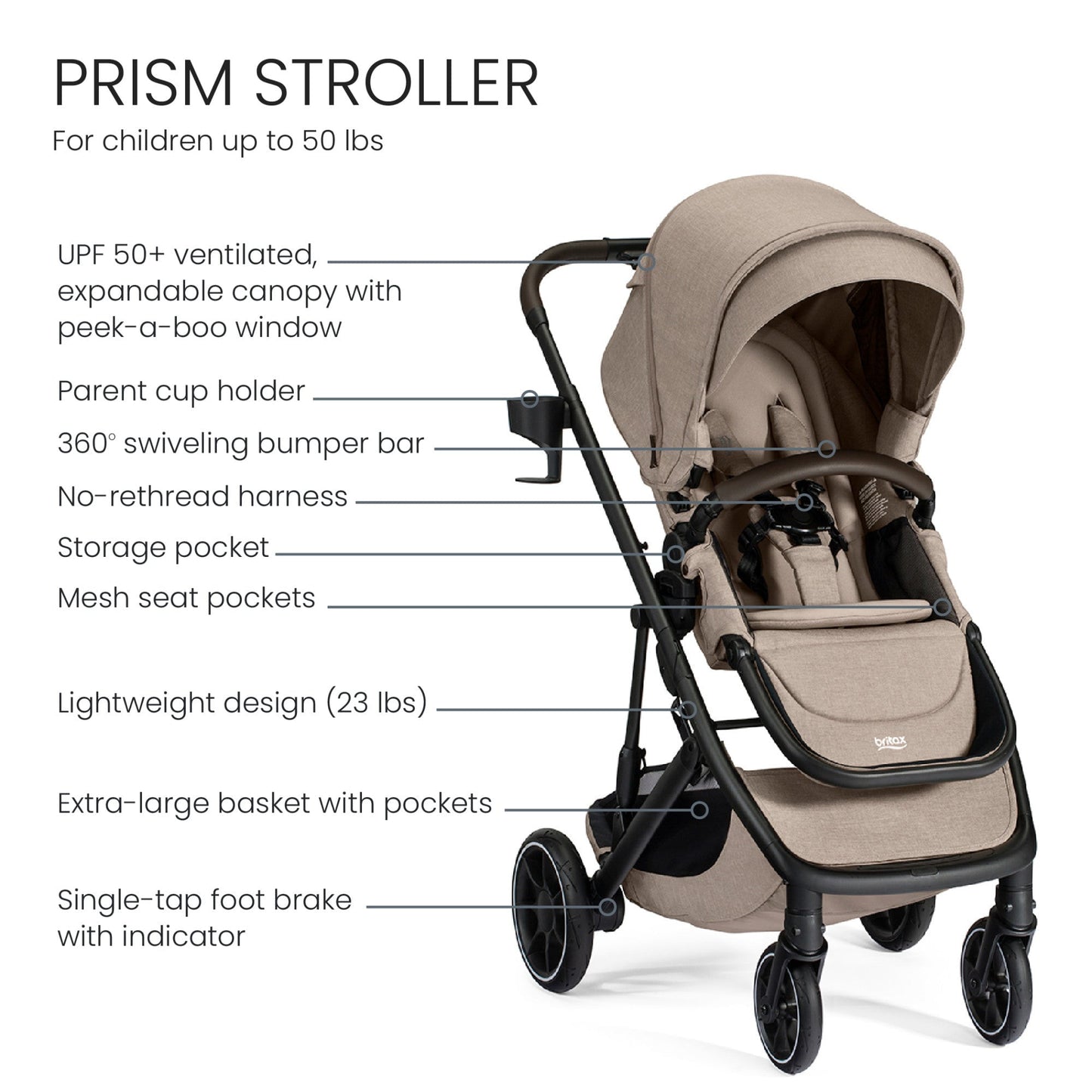 Britax Strollers - Travel Systems Britax Prism Full-Size Travel System with Willow S Infant Car Seat + Alpine Base