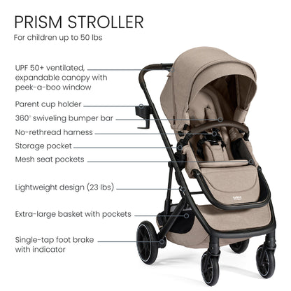 Britax Strollers - Travel Systems Britax Prism Full-Size Travel System with Willow S Infant Car Seat + Alpine Base