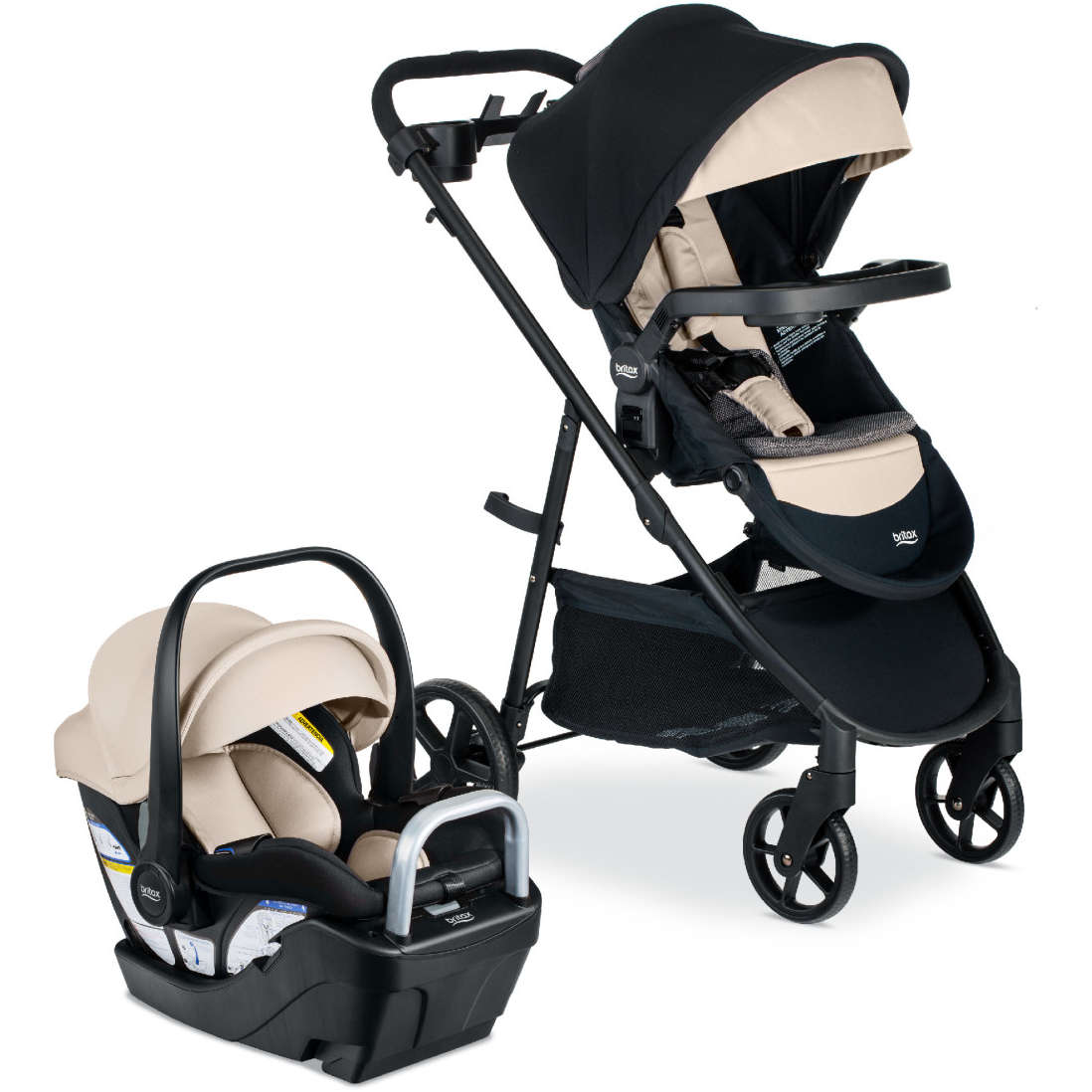 Britax Strollers - Travel Systems Sand Onyx Britax Willow Brook S+ Travel System