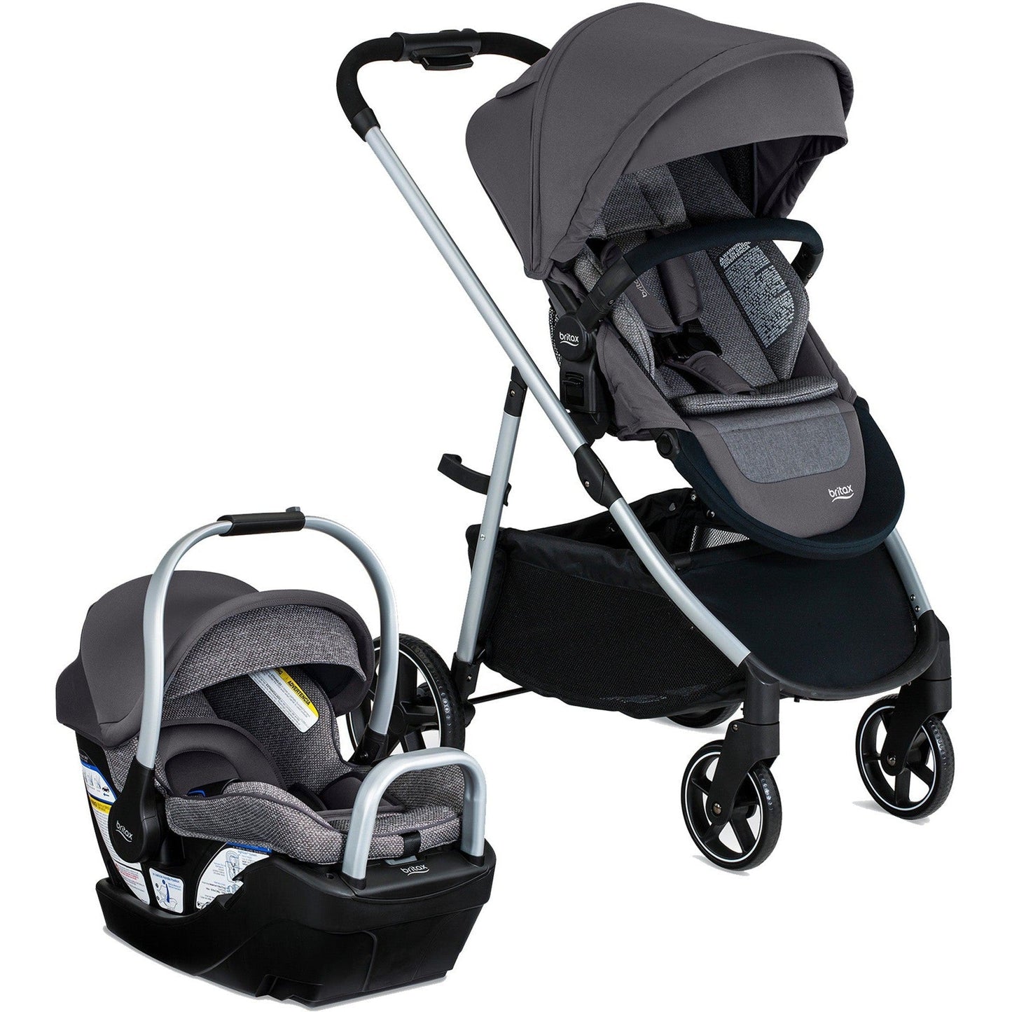 Britax Strollers - Travel Systems Pindot Stone Britax Willow Grove Travel System