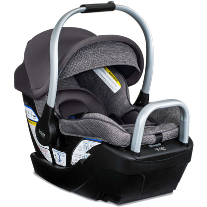 Britax Car Seats - Infant Pindot Stone Britax Willow SC Infant Car Seat with Alpine Base