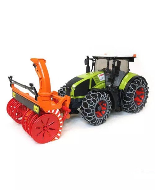 Bruder Toys America Play Vehicles Bruder Claas Axion Tractor with Snow Blower & Tire Chains