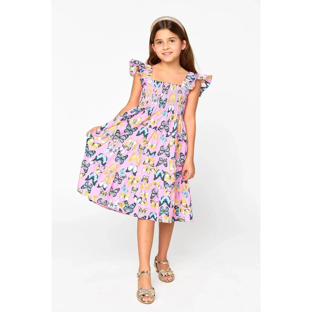 BuddyLove Nori Girls Dress - Feelin' Butterflies