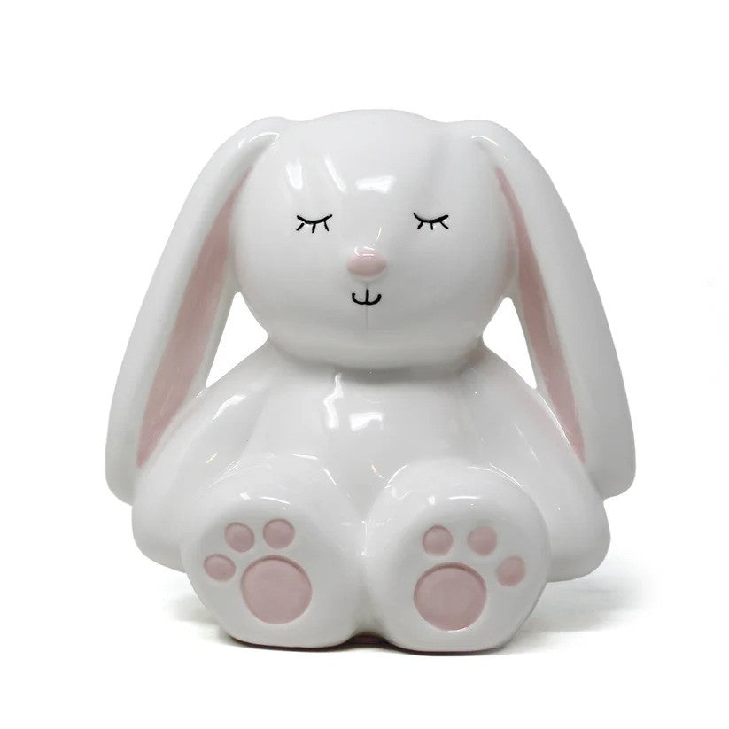 Child To Cherish White Bunny Piggy Bank