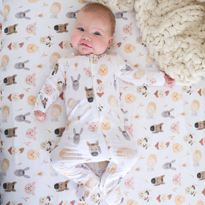 Caden LaneCaden Lane Boys Barnyard Buddies Zipper FootieBabysupermarket