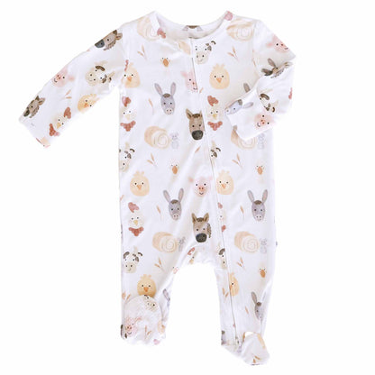 Caden LaneCaden Lane Boys Barnyard Buddies Zipper FootieBabysupermarket