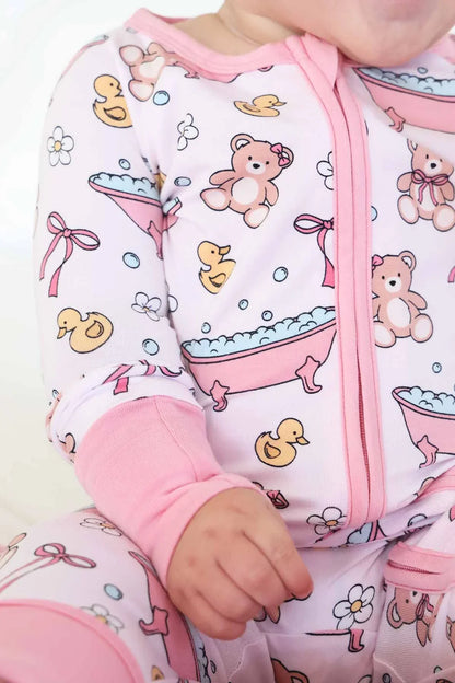 Caden LaneCaden Lane Girls Bathtime Besties Convertible Zip RomperBabysupermarket