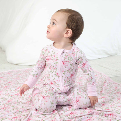 Caden LaneCaden Lane Girls Bows in Bloom Convertible Zip RomperBabysupermarket