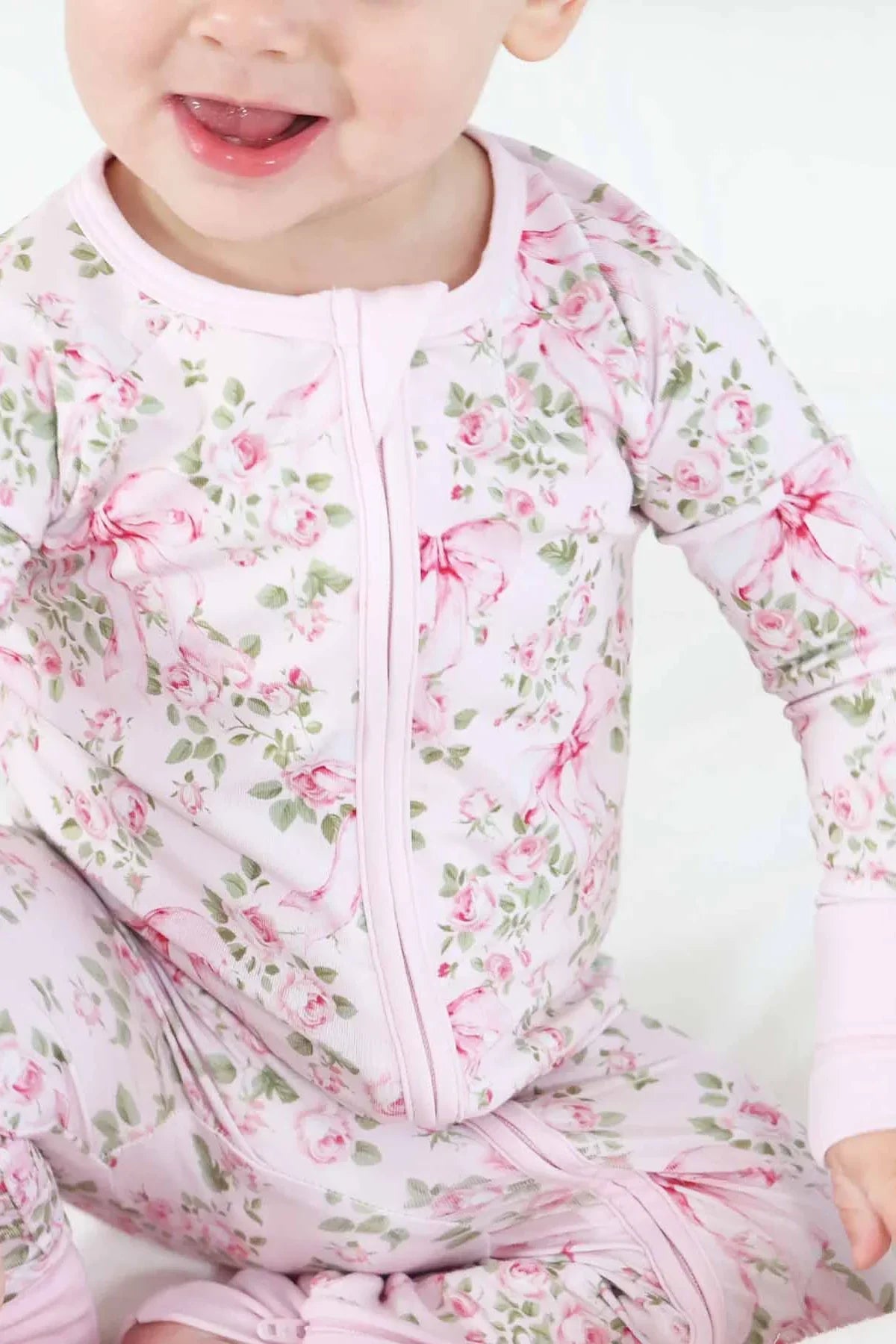 Caden LaneCaden Lane Girls Bows in Bloom Convertible Zip RomperBabysupermarket