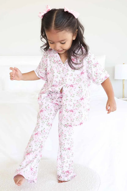 Caden LaneCaden Lane Girls Bows in Bloom Two Piece Flare Lounge SetBabysupermarket
