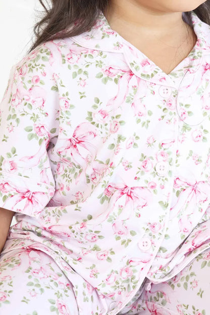 Caden LaneCaden Lane Girls Bows in Bloom Two Piece Flare Lounge SetBabysupermarket