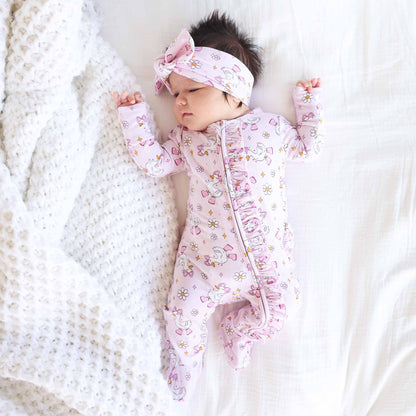 Caden LaneCaden Lane Girls Silly Goose Ruffle Zipper FootieBabysupermarket