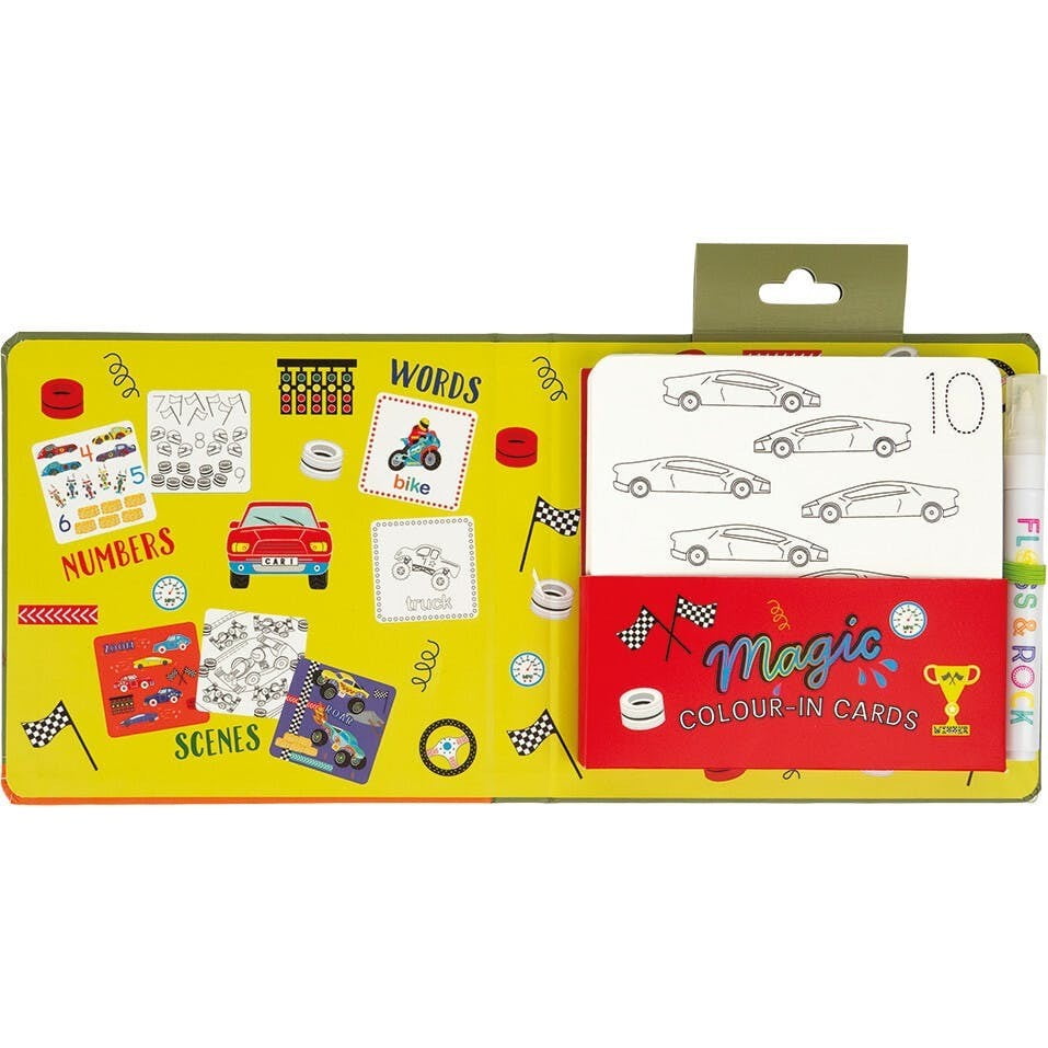 Floss & Rock Toys / Activity / Art and Crafts Cars Magic Water Pen & Color-In Cards