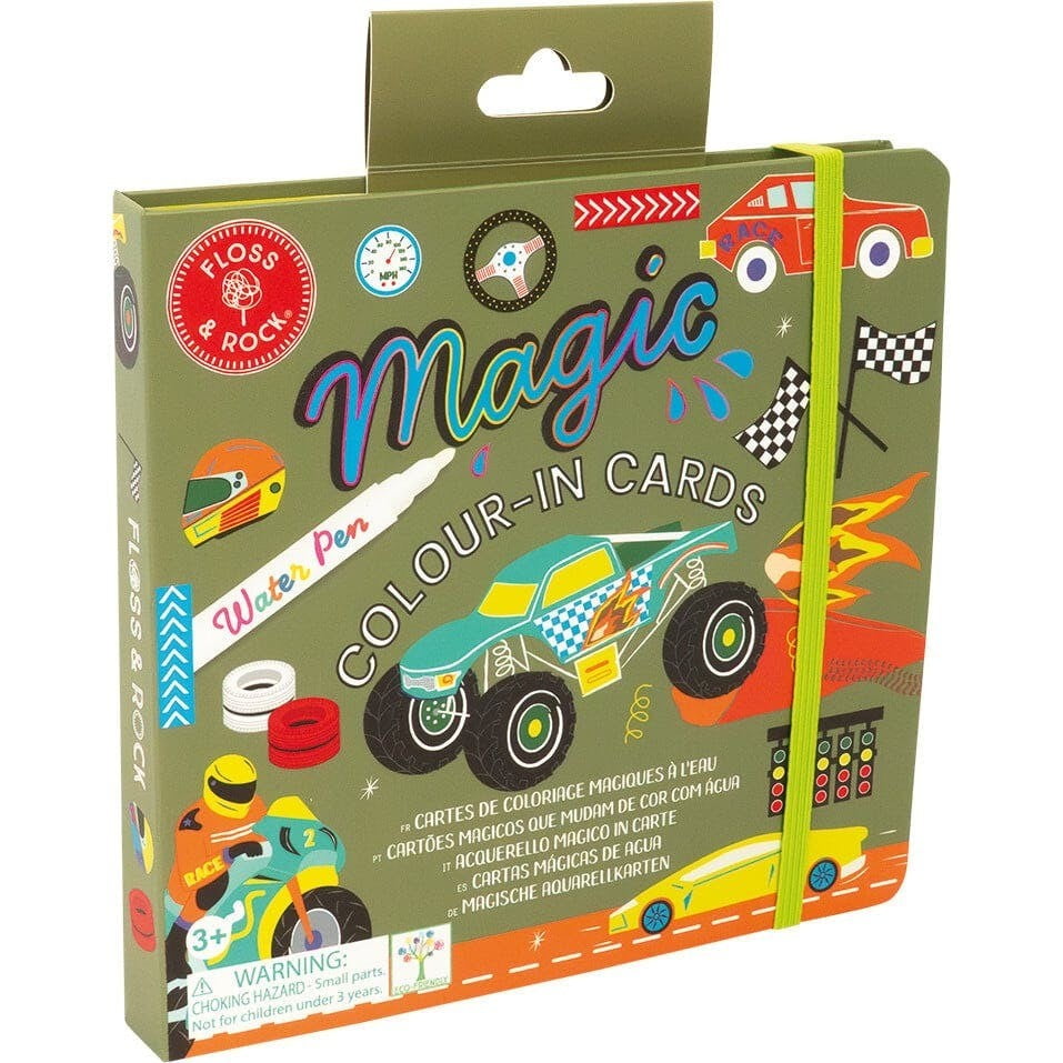 Floss & Rock Toys / Activity / Art and Crafts Cars Magic Water Pen & Color-In Cards