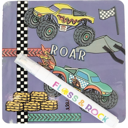 Floss & Rock Toys / Activity / Art and Crafts Cars Magic Water Pen & Color-In Cards