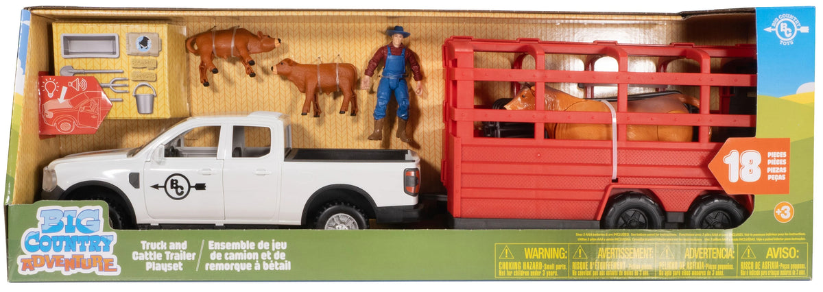 Big Country Toys Cattle Truck & Trailer Playset