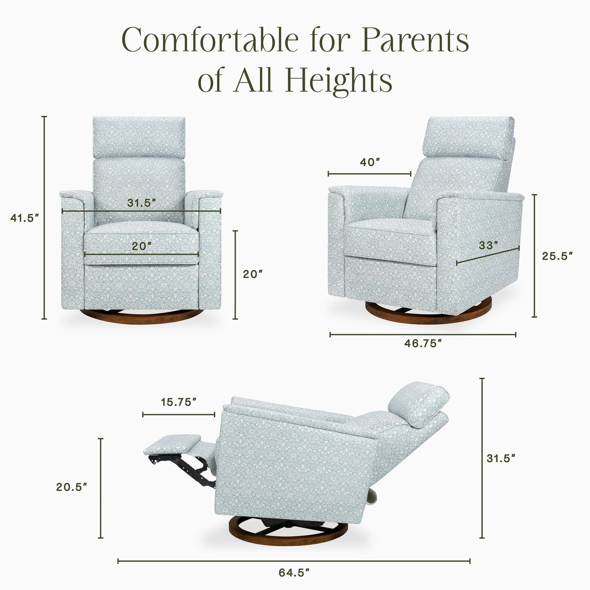Morris & Co. x Namesake Willa Plus Power Glider Recliner w/ Power Headrest