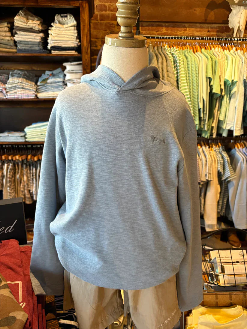 Coastal CottonCoastal Cotton Boys Blue Fog Heavy Slub HoodieBabysupermarket