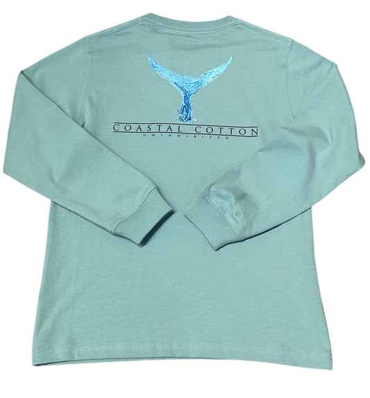 Coastal Cotton Boys Apparel / Shirts / Kids Bay Green / Small Coastal Cotton Boys Tuna Tail Long Sleeve T-Shirt