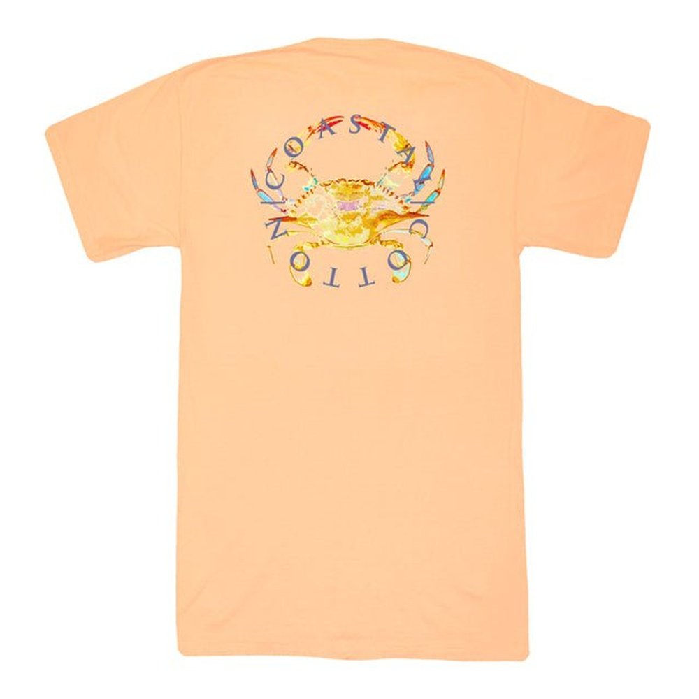 Coastal Cotton Peach Crab Short Sleeve T-Shirt