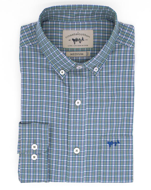 Coastal Cotton General Emerald Check / XS Coastal Cotton Youth Emerald Check Sport Shirt