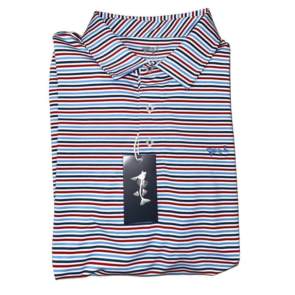 Coastal Cotton Youth Patriot Stripe Polo