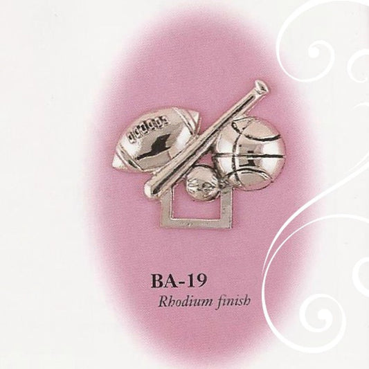 Collectables America Apparel & Gifts Silver Collectables America Multi Sports Ball Pacifier Holder